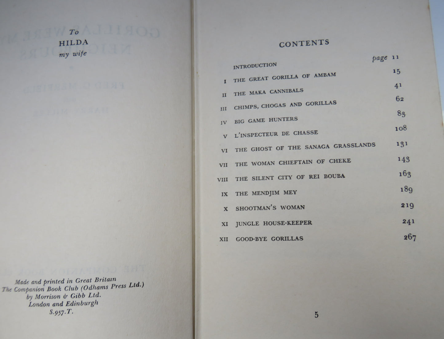 Gorillas Were My Neighbours By Fred G.Merfield