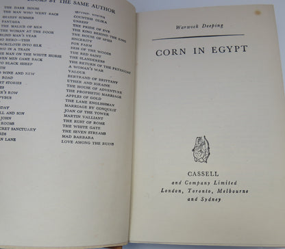 Corn In Egypt By Warwick Deeping 1941 book image 4