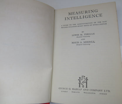 Measuring Intelligence A Guide To The Administration Of The New Revised Stanford-Binet Tests Of Inte book image 4