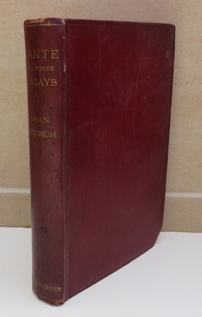 Dante And Other Essays By R.W. Church 1897 book image 2