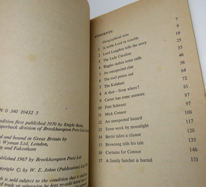 Bigglies' Sorts It Out By Captain W.E. Johns 1970 book image 4