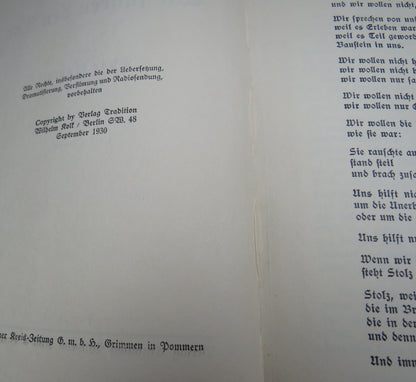 Wir Fahren Den Tod Von Thor Goote 1930 - Antique German Book book image 4