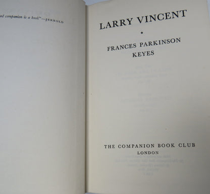 Larry Vincent By Frances Parkinson Keyes The Companion Book Club London 1954 book image 3