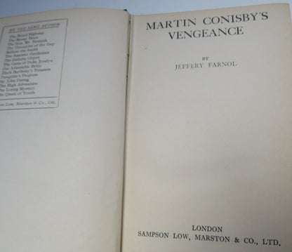 Martin Conisby's Vengeance By Jeffery Farnol book image 3