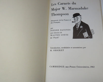 Vintage French Book - Les Carnets Du Major W.Marmaduke Thompson 1963 book image 4