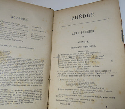 Phedre Tragedie En Cinq Actes By J.Racine Antique French Book book image 5