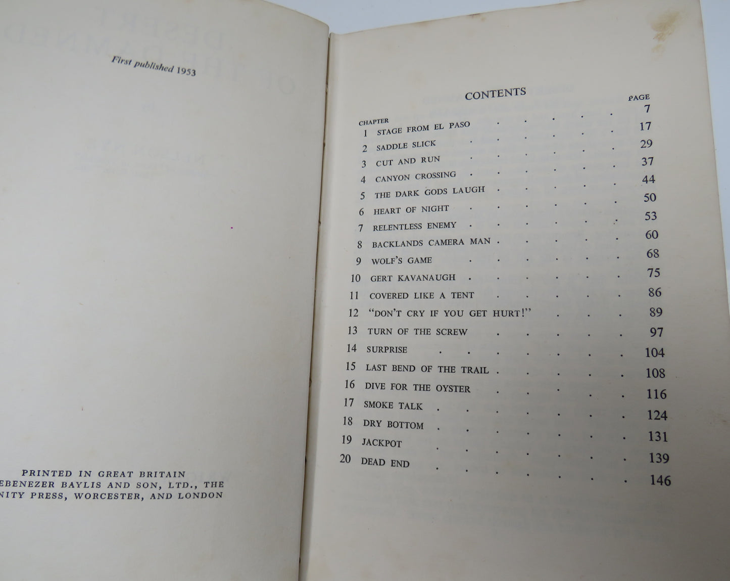 Desert Of The Damned By Nelson Nye 1953