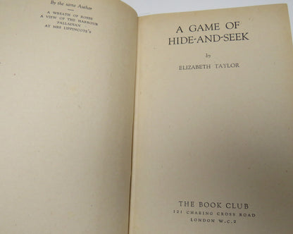 A Games Of Hide and Seek By Elizabeth Taylor 1951 book image 3