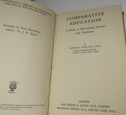 Comparative Education A Study Of Educational Factors And Traditions By Nicholas Hans book image 4