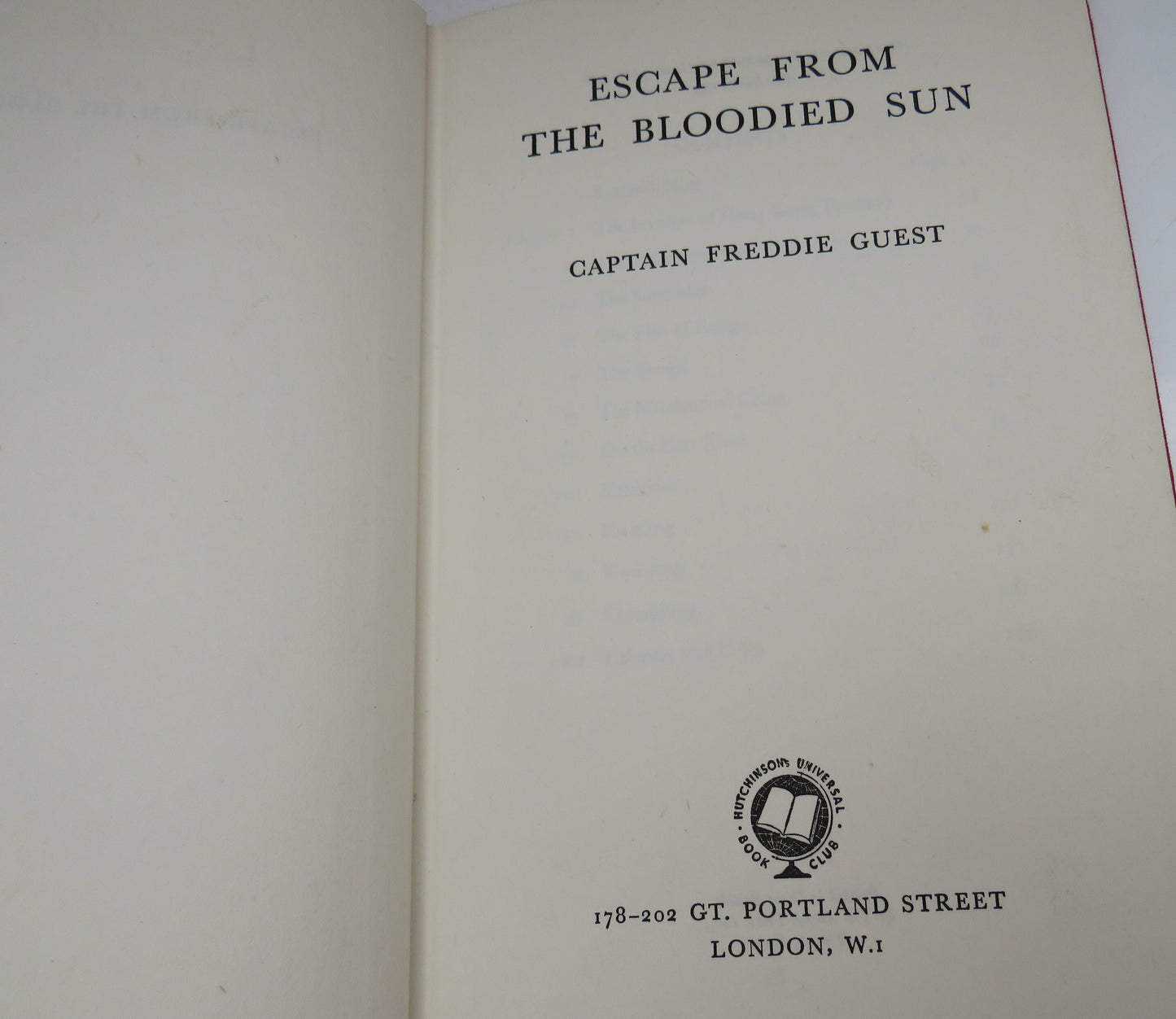 Escape From The Bloodied Sun By Captain Freddie Guest 1957
