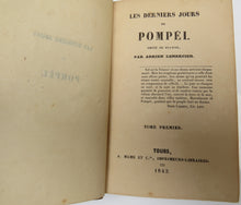 Load image into Gallery viewer, Les Derniers Jours De Pompei Imite De Bulwer 1842 French Book
