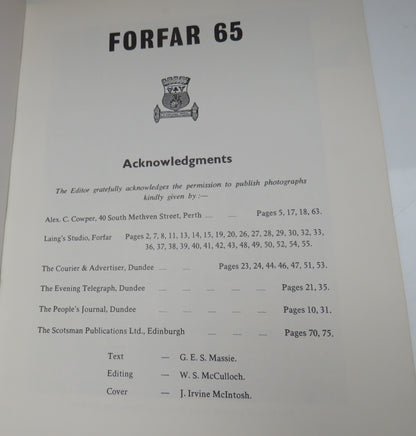 Forfar 65 - G.E.S.Massie - Book On Forfar book image 3