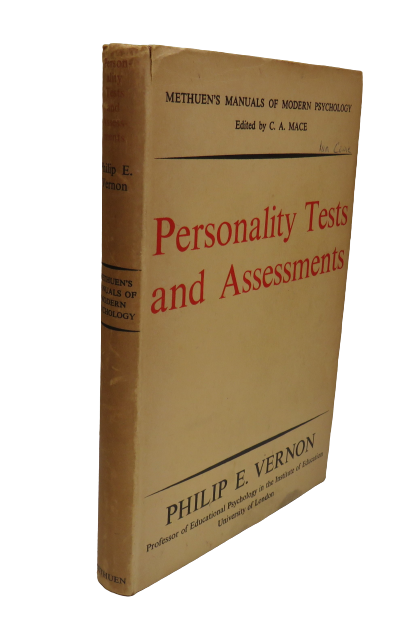 Personality Tests And Assessments By Philip E.Vernon 1953 1st Edition book front cover