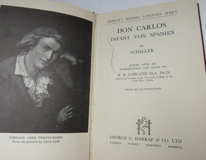 Don Carlos Infant Von Spanien By Schiller 1949 book image 4