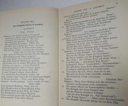 Don Carlos Infant Von Spanien By Schiller 1949 book image 5