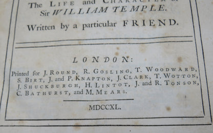 The Works Of Sir William Temple Bar In Two Volumes 1740 - Volume I book image 8