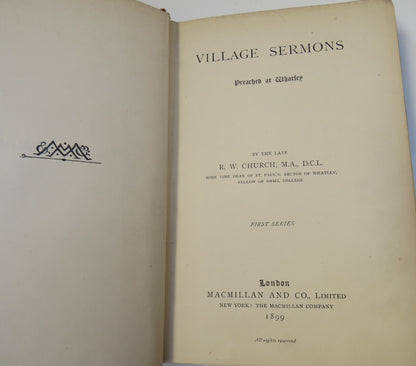 Village Sermons Preached At Whatley By The Late R.W. Church 1899 book image 4