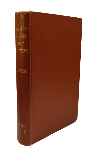 Thirty Acres and a Cow By David Ensor 1955 1st Edition book front cover
