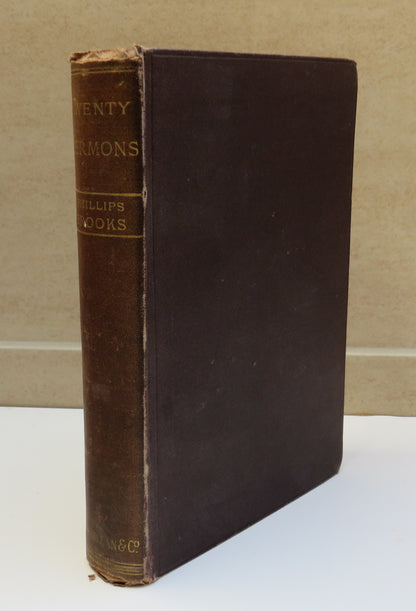 Twenty Sermons By Phillips Brooks 1887 book image 2