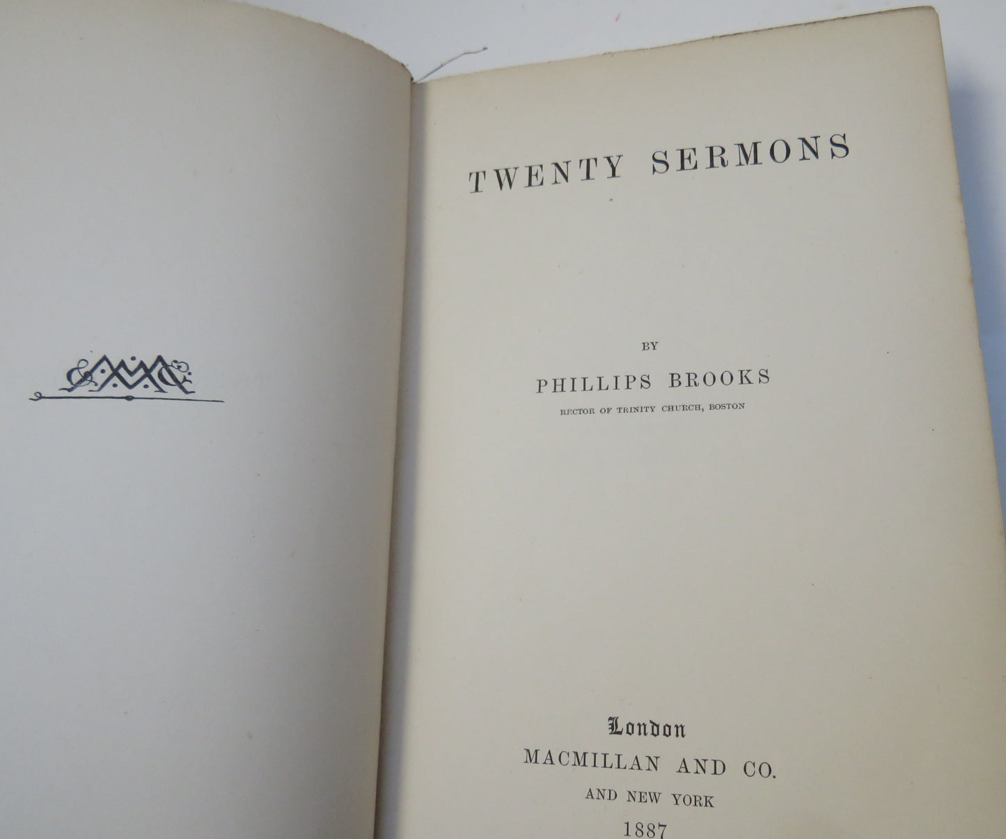 Twenty Sermons By Phillips Brooks 1887