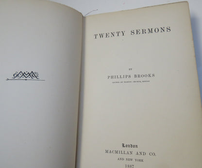Twenty Sermons By Phillips Brooks 1887 book image 4
