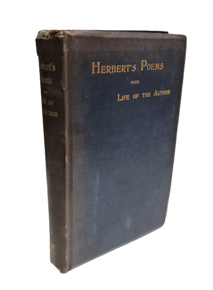 Herbert's Poems A New Edition With The Life Of The Author By Izaak Walton 1903 book front cover