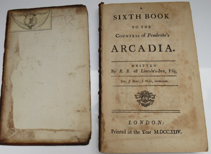 A Sixth Book To The Countess Of Pembroke's Arcadia Written By R.B. Of Lincolns-Inn Esq 1724 book image 3