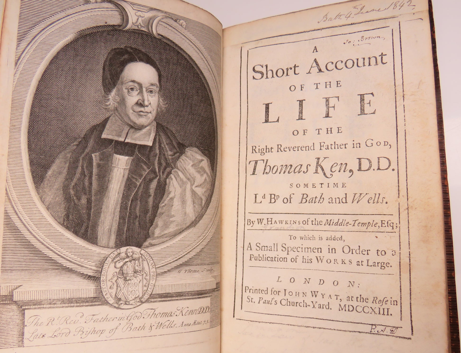 A Short Account Of The Life Of The Right Reverend Father In God Thomas Ken D.D By H.Hawkins 171