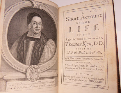 A Short Account Of The Life Of The Right Reverend Father In God Thomas Ken D.D By H.Hawkins 1713 book image 4