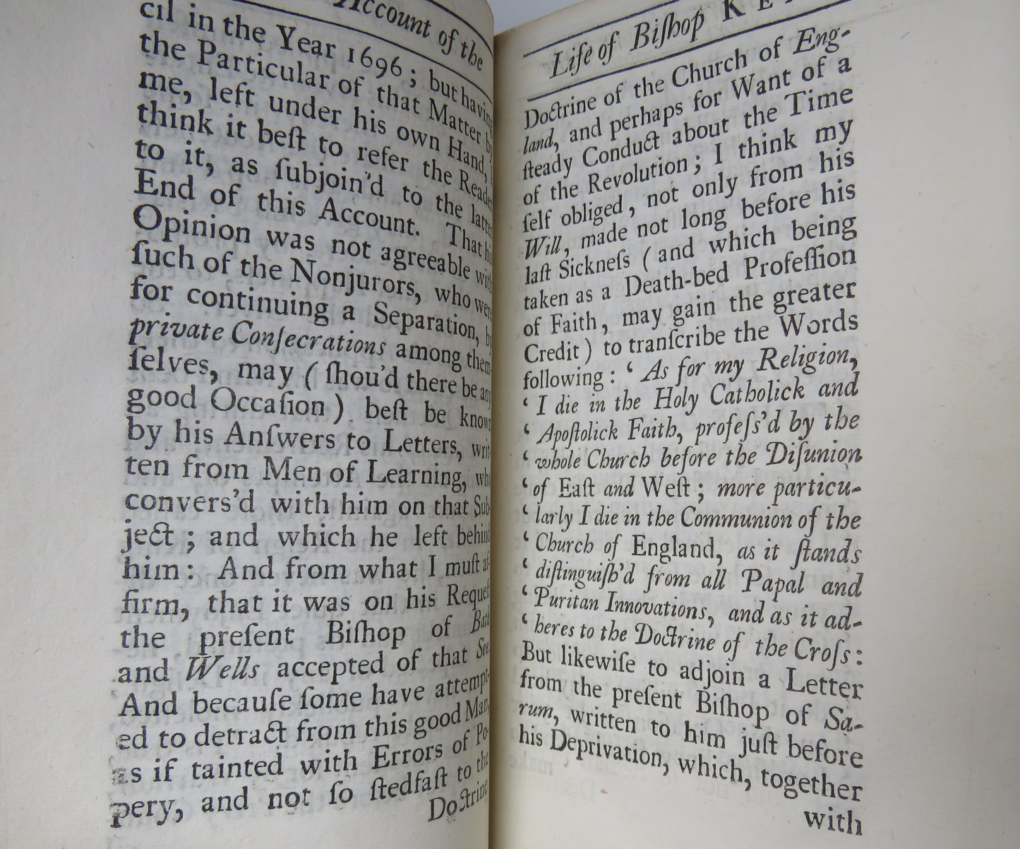 A Short Account Of The Life Of The Right Reverend Father In God Thomas Ken D.D By H.Hawkins 1713