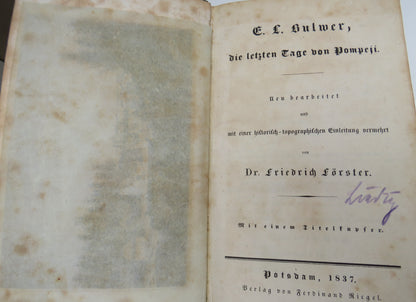 Die Letzten Tage Von Pompeji By E.L.Bulwer 1837 (Last Days Of Pompeii) book image 4