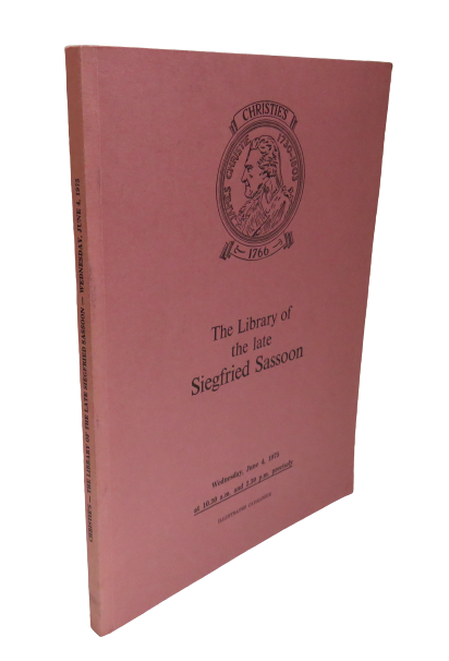 The Library Of The Late Siegfried Sassoon June 1975 - Christies Catalogue