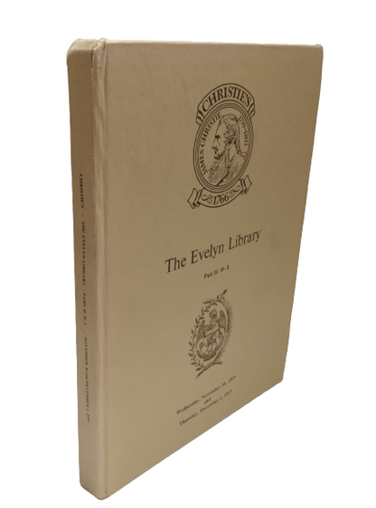 The Evelyn Library Part II D-L November & December 1977 - Christies Catalogue book front cover