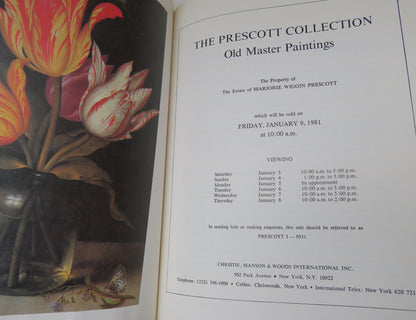 The Prescott Collection Old Master Paintings New York 1981 - Christies Catalogue book image 3