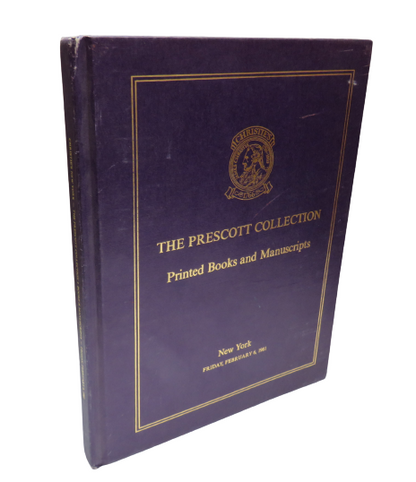 The Prescott Collection Of Printed Books & Manuscripts New York 1981 - Christies book front cover
