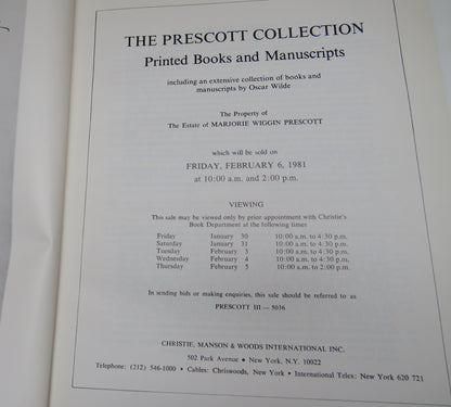The Prescott Collection Of Printed Books & Manuscripts New York 1981 - Christies book image 4