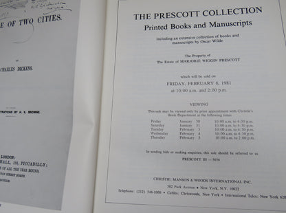 The Prescott Collection Of Printed Books & Manuscripts New York 1981 - Christies book image 3