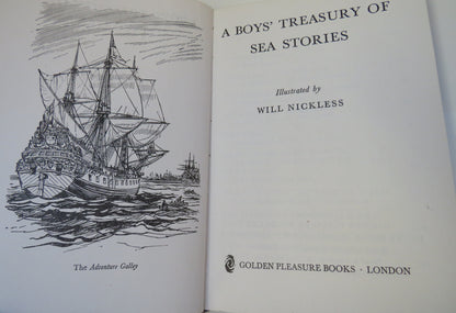 A Boys' Treasury Of Sea Stories Illustrated By Will Nickless 1967 book image 3