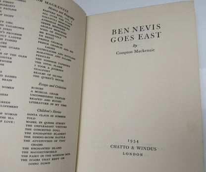 Ben Nevis Goes East By Compton Mackenzie 1954 book image 3