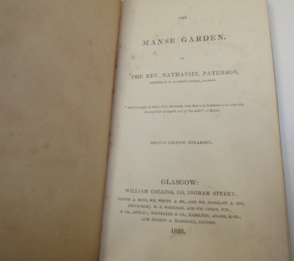 The Manse Garden By The Rev Nathaniel Paterson 1836 book image 3