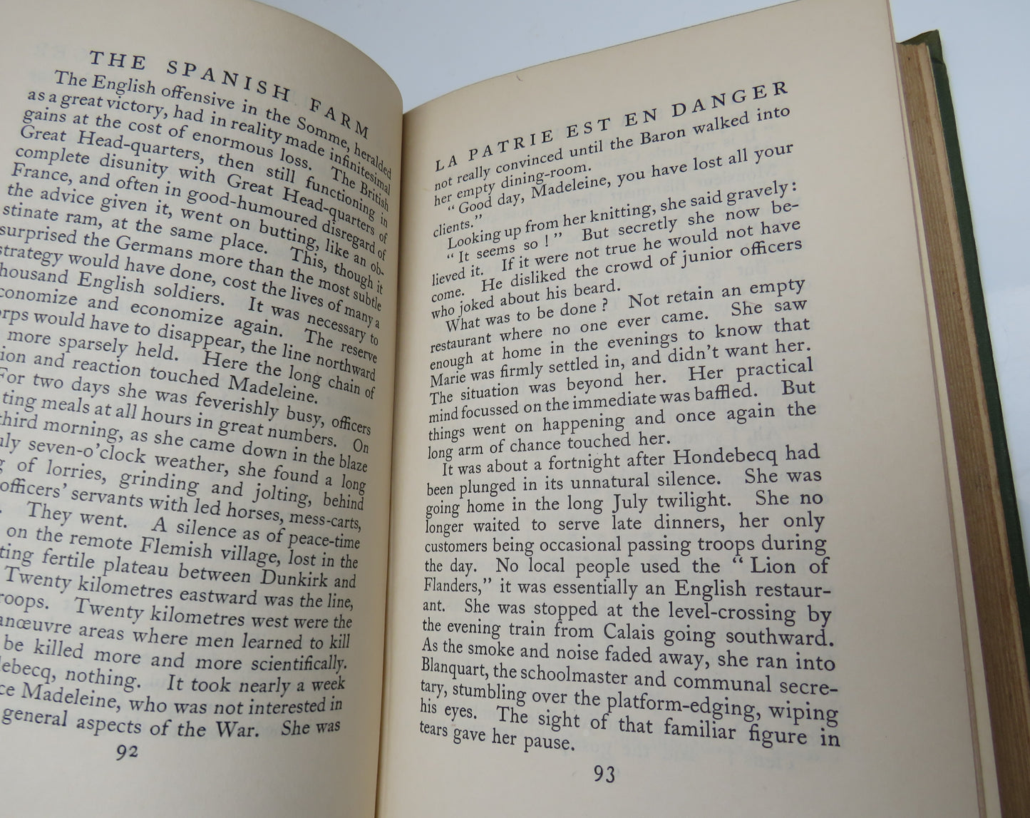 The Spanish Farm Trilogy 1914-1918 By R. H. Mottram 1927