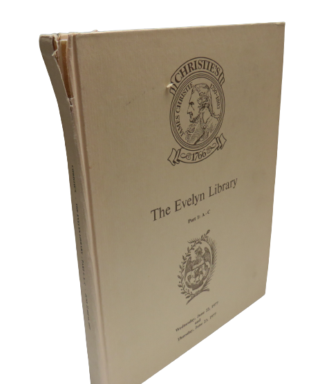 The Evelyn Library Part 1 A-C June 22-23 1977 - Christies Auction Catalogue