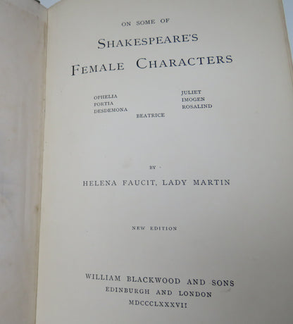 On Some Of Shakespeare's Female Characters By Helena Faucit, Lady Martin 1887 book image 3