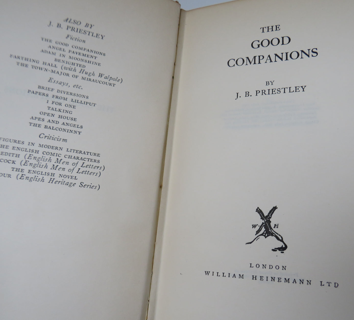 The Good Companions By J.B. Priestley 1931, Antique Book