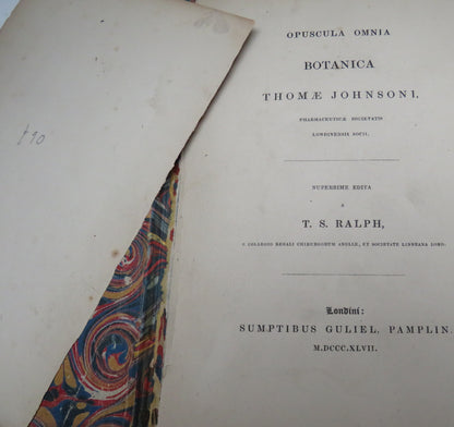 Opuscula Omnia Botanica Thomae Johnsoni 1837 Reprint From 1629 Edition book image 5