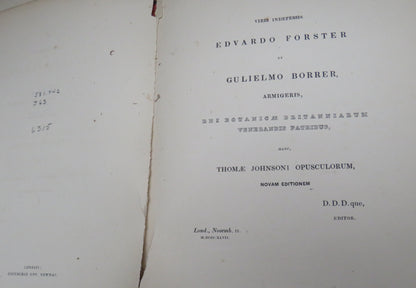 Opuscula Omnia Botanica Thomae Johnsoni 1837 Reprint From 1629 Edition book image 6