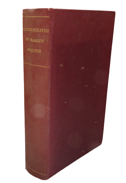 The Autobiography Of Margot Asquith 1920 book front cover