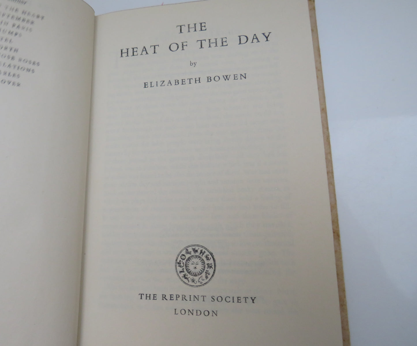 The Heat of the Day by Elizabeth Bowen, 1950, Antique Book