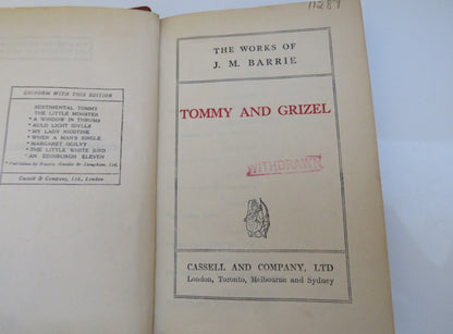 Tommy and Grizel  The Works Of J.M Barrie book image 5
