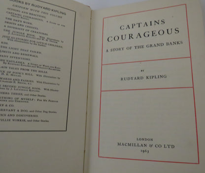 Captains Courageous, A Story of the Grand Banks by Rudyard Kipling 1963 book image 4